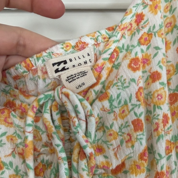 Billabong Floral Rebel Heart Midi Dress Size Large Boho Summer - Picture 4 of 5